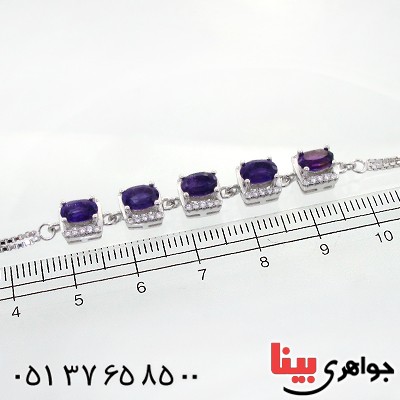 دستبند آمتیست زنانه مدل شمیلا _کد:12231