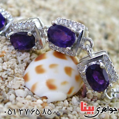 دستبند آمتیست زنانه مدل شمیلا _کد:12231