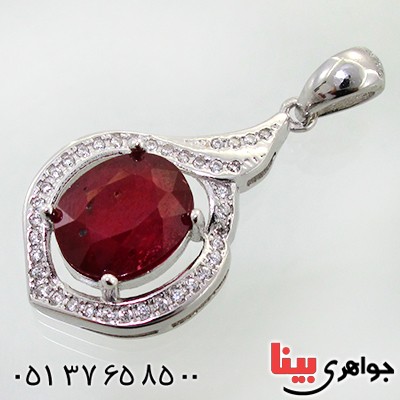 گردنبند یاقوت سرخ زنانه خوشرنگ مدل آدورا _کد:12232