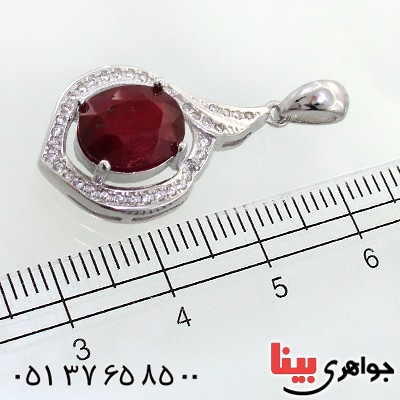 گردنبند یاقوت سرخ زنانه خوشرنگ مدل آدورا _کد:12232