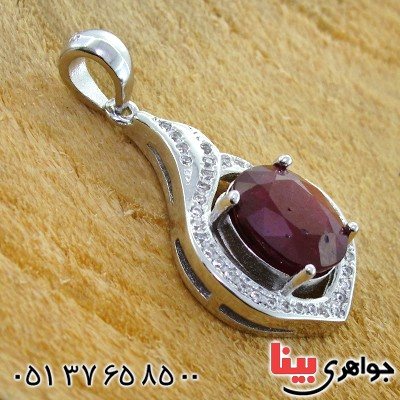 گردنبند یاقوت سرخ زنانه خوشرنگ مدل آدورا _کد:12232