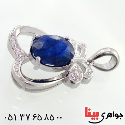 گردنبند یاقوت کبود زنانه خوشرنگ مدل مهسیما _کد:12233