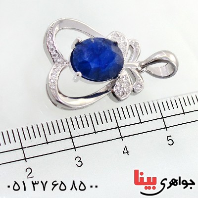 گردنبند یاقوت کبود زنانه خوشرنگ مدل مهسیما _کد:12233