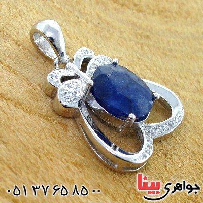 گردنبند یاقوت کبود زنانه خوشرنگ مدل مهسیما _کد:12233