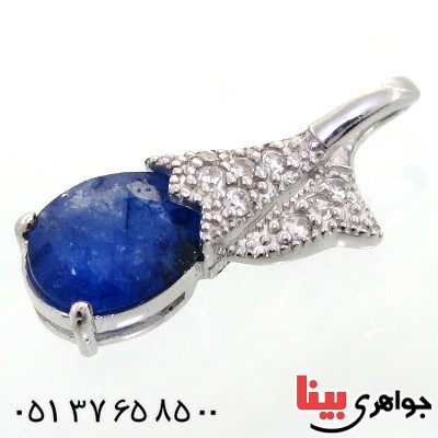 گردنبند یاقوت کبود زنانه خوشرنگ مدل مهسا _کد:12237