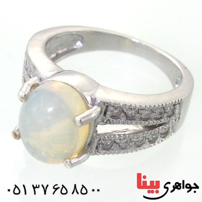انگشتر اوپال زنانه رادیوم لوکس مدل نیلوفر _کد:12238