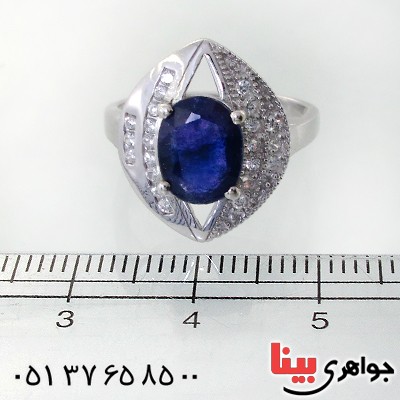 انگشتر یاقوت کبود زنانه رادیوم لوکس مدل چشم _کد:12239