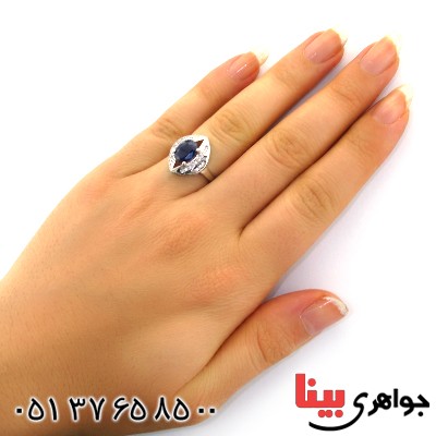 انگشتر یاقوت کبود زنانه رادیوم لوکس مدل چشم _کد:12239