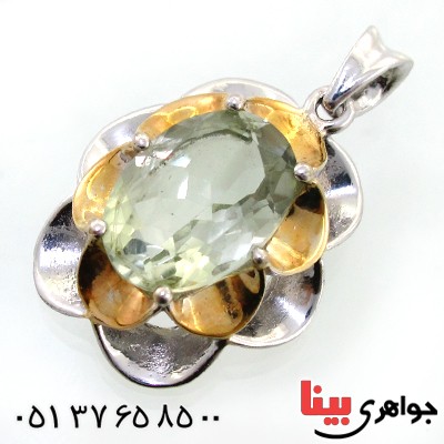 گردنبند آکوآمارین زنانه درشت و خوشرنگ مدل سلطان _کد:12240