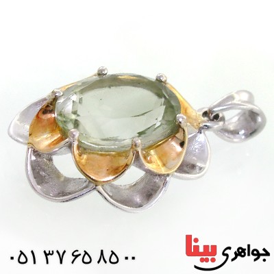 گردنبند آکوآمارین زنانه درشت و خوشرنگ مدل سلطان _کد:12240