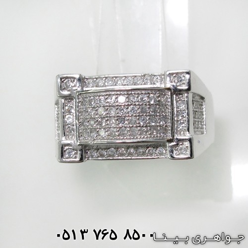 انگشتر نقره میکرو ستینگ طرح قلعه