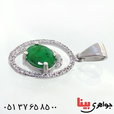 گردنبند زمرد زنانه خوشرنگ مدل تانیا _کد:12242