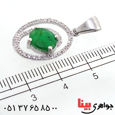 گردنبند زمرد زنانه خوشرنگ مدل تانیا _کد:12242