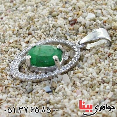 گردنبند زمرد زنانه خوشرنگ مدل تانیا _کد:12242