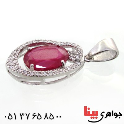 گردنبند یاقوت سرخ زنانه خوشرنگ مدل رها_کد:12252