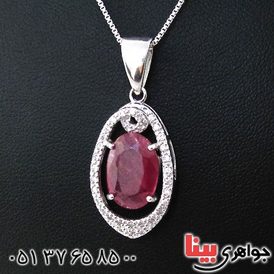 گردنبند یاقوت سرخ زنانه خوشرنگ مدل رها_کد:12252