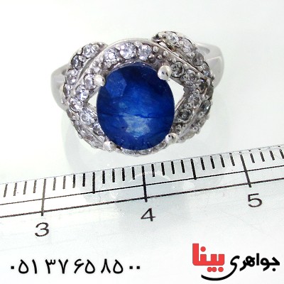انگشتر یاقوت کبود زنانه رادیوم لوکس مدل سوزان _کد:12253