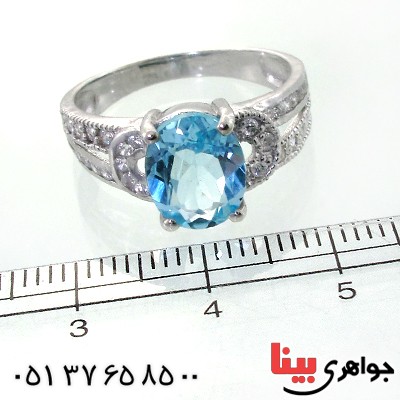انگشتر توپاز زنانه رادیوم لوکس مدل ارمغان _کد:12272