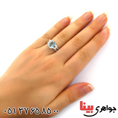 انگشتر توپاز زنانه رادیوم لوکس مدل ارمغان _کد:12272