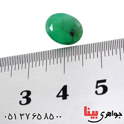 نگین انگشتر زمرد زامبیا خوشرنگ و زیبای بیضی _کد:12363