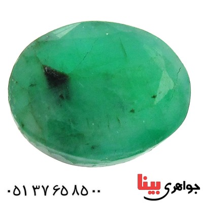 نگین انگشتر زمرد زامبیا خوشرنگ و زیبای بیضی _کد:12363