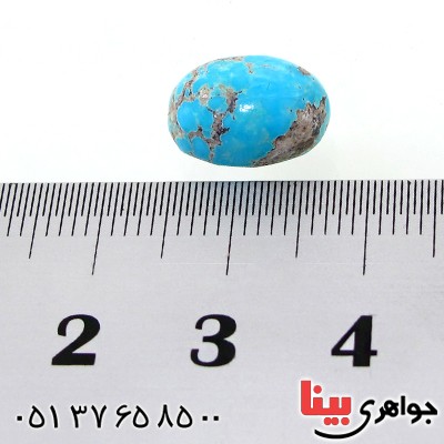نگین انگشتر فیروزه نیشابوری شجری خوش نقش و رنگ بیضی _کد:12365