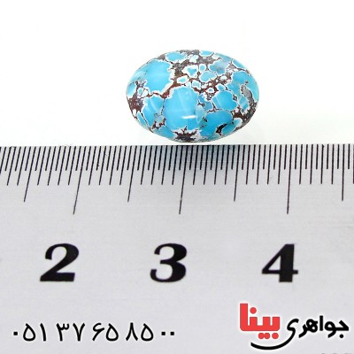 نگین انگشتر فیروزه نیشابوری شجری خوش نقش و رنگ _کد:12375