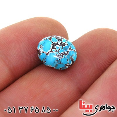 نگین انگشتر فیروزه نیشابوری شجری خوش نقش و رنگ _کد:12375