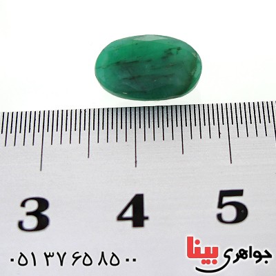 نگین انگشتر زمرد زامبیا خوش تراش و زیبای بیضی _کد:12379