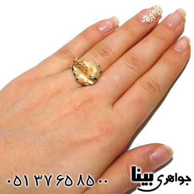 انگشتر سیترین گل نیلوفر