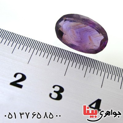 نگین انگشتر آمتیست درشت خوشرنگ و شفاف بیضی _کد:12387
