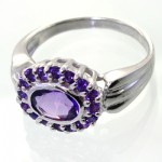 زنانه رودیوم لوکس مدل دور آمتیست _کد:12432