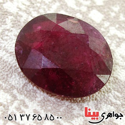 نگین انگشتر یاقوت سرخ دانه اناری خوش تراش و خاص _کد:12445