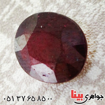 نگین انگشتر یاقوت سرخ دانه اناری خوشرنگ و منحصر به فرد _کد:12454