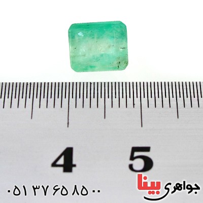 نگین انگشتر زمرد خوش تراش و شفاف مستطیلی _کد:12462