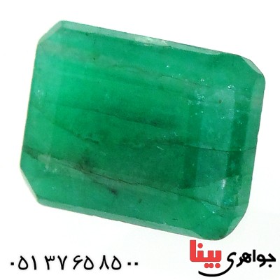 نگین انگشتر زمرد خوش تراش و زیبای مستطیلی _کد:12483