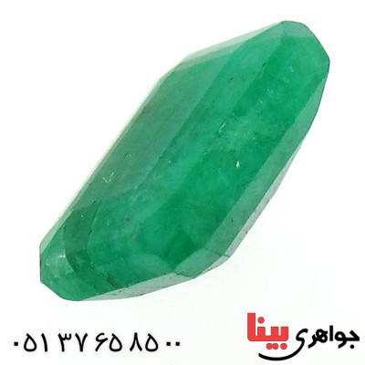 نگین انگشتر زمرد خوش تراش و زیبای مستطیلی _کد:12483