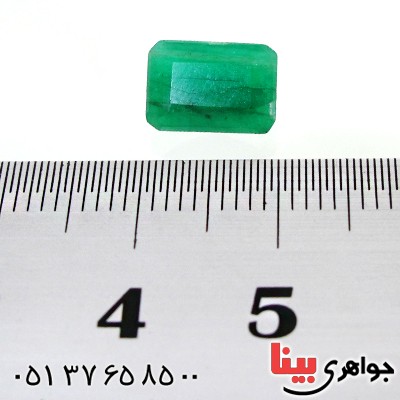 نگین انگشتر زمرد خوش تراش و زیبای مستطیلی _کد:12483