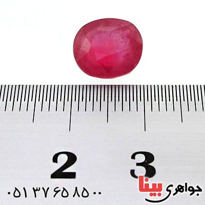 نگین انگشتر یاقوت سرخ خوشرنگ شفاف و درخشان _کد:12506
