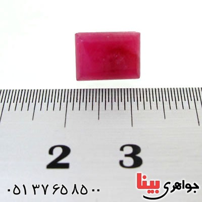 نگین انگشتر یاقوت سرخ خوشرنگ و خاص مستطیلی _کد:12511