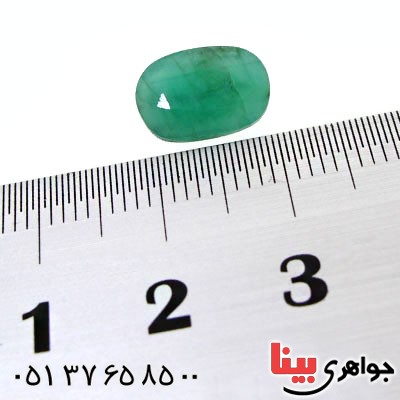 نگین انگشتر زمرد خوشرنگ و زیبای بیضی _کد:12512
