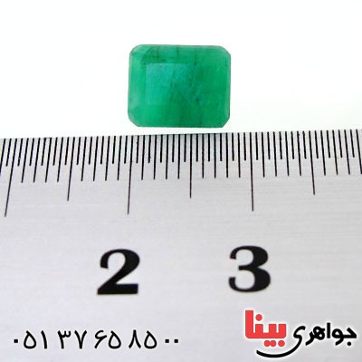 نگین انگشتر زمرد خوش نقش و زیبای مستطیلی _کد:12515