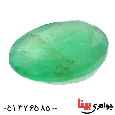 نگین انگشتر زمرد خوشرنگ و چشمگیر بیضی _کد:12516