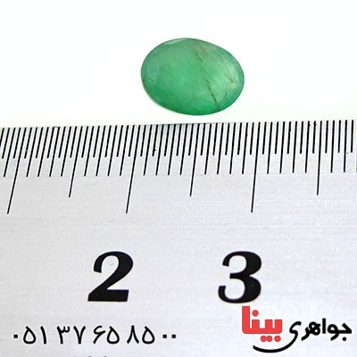 نگین انگشتر زمرد خوشرنگ و چشمگیر بیضی _کد:12516