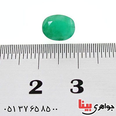 نگین انگشتر زمرد خوش تراش و چشمگیر بیضی _کد:12520