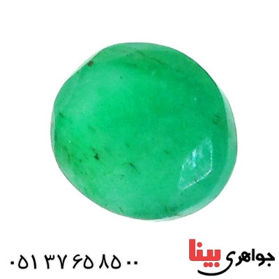 نگین انگشتر زمرد زیبا و خوش تراش بیضی _کد:12521