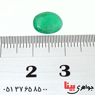 نگین انگشتر زمرد زیبا و خوش تراش بیضی _کد:12521