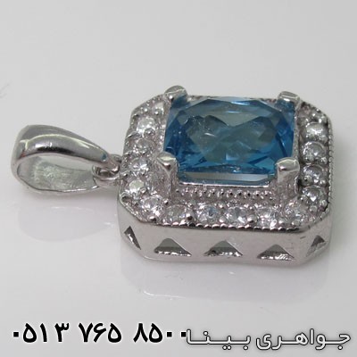 سرویس آکوآمارین مربعی دور جواهری