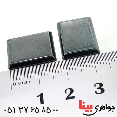 نگین انگشتر حدید صینی درشت مستطیلی _کد:12532