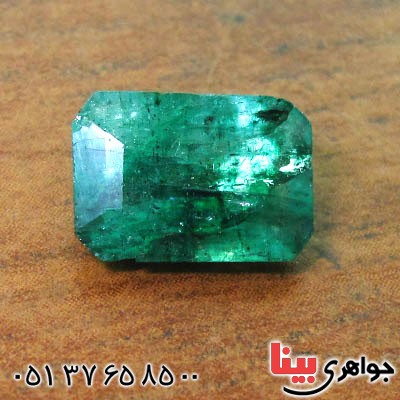 نگین انگشتر زمرد خوشرنگ مستطیلی _کد:12538
